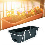 Maxbell Hanging Flower Pot Garden Plant Holder Box Plant Pot Railing Balcony Planter Dark Green
