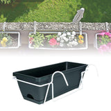 Maxbell Hanging Flower Pot Garden Plant Holder Box Plant Pot Railing Balcony Planter Dark Green