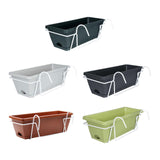 Maxbell Hanging Flower Pot Garden Plant Holder Box Plant Pot Railing Balcony Planter Dark Green
