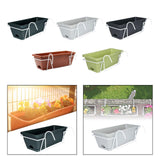 Maxbell Hanging Flower Pot Garden Plant Holder Box Plant Pot Railing Balcony Planter Dark Green