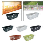 Maxbell Hanging Flower Pot Garden Plant Holder Box Plant Pot Railing Balcony Planter Dark Green