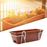Maxbell Hanging Flower Pot Garden Plant Holder Box Plant Pot Railing Balcony Planter Red