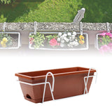 Maxbell Hanging Flower Pot Garden Plant Holder Box Plant Pot Railing Balcony Planter Red