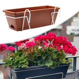 Maxbell Hanging Flower Pot Garden Plant Holder Box Plant Pot Railing Balcony Planter Red
