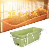 Maxbell Hanging Flower Pot Garden Plant Holder Box Plant Pot Railing Balcony Planter Light Green