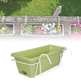 Maxbell Hanging Flower Pot Garden Plant Holder Box Plant Pot Railing Balcony Planter Light Green