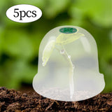 Maxbell 5 Pieces Garden Cloches 7.09" D x 6.3" H for Outdoors Plants Plants Starting