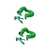 Maxbell Coil Garden Hose with Spray Nozzle Fruit and Vegetable Irrigation Water Hose 7.5Meter