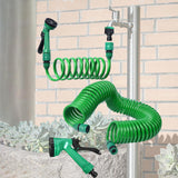 Maxbell Coil Garden Hose with Spray Nozzle Fruit and Vegetable Irrigation Water Hose 10Meter