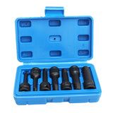 Maxbell 7Pcs Damaged Screw Extractor Square Handle Easy Out Steel Bolt Extractor Set