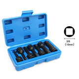 Maxbell 7Pcs Damaged Screw Extractor Square Handle Easy Out Steel Bolt Extractor Set