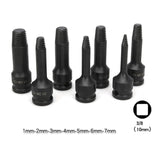 Maxbell 7Pcs Damaged Screw Extractor Square Handle Easy Out Steel Bolt Extractor Set