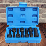 Maxbell 7Pcs Damaged Screw Extractor Square Handle Easy Out Steel Bolt Extractor Set