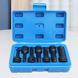 Maxbell 7Pcs Damaged Screw Extractor Square Handle Easy Out Steel Bolt Extractor Set