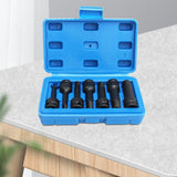 Maxbell 7Pcs Damaged Screw Extractor Square Handle Easy Out Steel Bolt Extractor Set