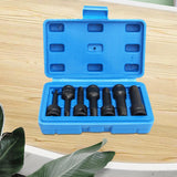Maxbell 7Pcs Damaged Screw Extractor Square Handle Easy Out Steel Bolt Extractor Set
