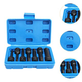 Maxbell 7Pcs Damaged Screw Extractor Square Handle Easy Out Steel Bolt Extractor Set
