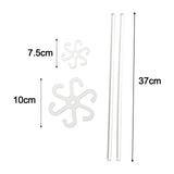 Maxbell 2 Pieces Plant Support Stakes Plant Stakes for Balcony Houseplant Greenhouse
