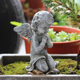 Maxbell 2Pcs Angel Statues Collection Hotel Festival Fireplace Entry Angel Figurines