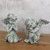Maxbell 2Pcs Angel Statues Collection Hotel Festival Fireplace Entry Angel Figurines