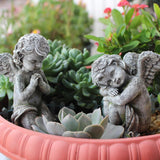 Maxbell 2Pcs Angel Statues Collection Hotel Festival Fireplace Entry Angel Figurines