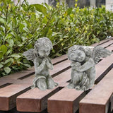 Maxbell 2Pcs Angel Statues Collection Hotel Festival Fireplace Entry Angel Figurines