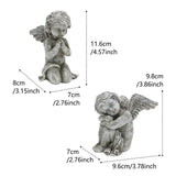 Maxbell 2Pcs Angel Statues Collection Hotel Festival Fireplace Entry Angel Figurines
