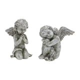 Maxbell 2Pcs Angel Statues Collection Hotel Festival Fireplace Entry Angel Figurines