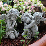 Maxbell 2Pcs Angel Statues Collection Hotel Festival Fireplace Entry Angel Figurines