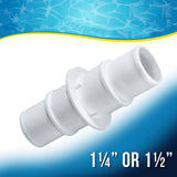 Maxbell Pool Hose Connector Coupling Adapter 1-1/4" or 1-1/2" Adapter Parts Portable without Hose Clamp