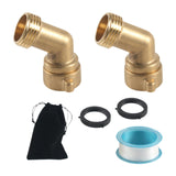 Maxbell 45 Degree Garden Hose Elbow Easily Install 2 Pack for Farmhouse Outdoor Lawn