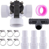Maxbell Pool 3 Ways Diverter Valve Set 1.5" Easy Installation Universal Hose Adapter
