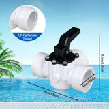 Maxbell Pool 3 Ways Diverter Valve Set 1.5" Easy Installation Universal Hose Adapter