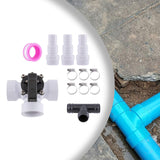 Maxbell Pool 3 Ways Diverter Valve Set 1.5" Easy Installation Universal Hose Adapter