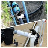 Maxbell Pool 3 Ways Diverter Valve Set 1.5" Easy Installation Universal Hose Adapter