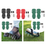 Maxbell Yard Aerator Shoes Adjustable Strap Nails Lawn Sandals for Yard Patio Gardens Black