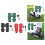 Maxbell Yard Aerator Shoes Adjustable Strap Nails Lawn Sandals for Yard Patio Gardens Black