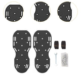 Maxbell Yard Aerator Shoes Adjustable Strap Nails Lawn Sandals for Yard Patio Gardens Black