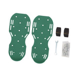 Maxbell Yard Aerator Shoes Adjustable Strap Nails Lawn Sandals for Yard Patio Gardens Green