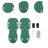 Maxbell Yard Aerator Shoes Adjustable Strap Nails Lawn Sandals for Yard Patio Gardens Green