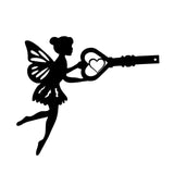 Maxbell Fairy Silhouette Ornament Wall Art Metal Silhouette for Fence Home Farmhouse