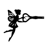 Maxbell Fairy Silhouette Ornament Wall Art Metal Silhouette for Fence Home Farmhouse