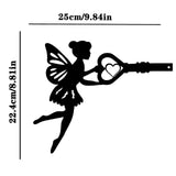 Maxbell Fairy Silhouette Ornament Wall Art Metal Silhouette for Fence Home Farmhouse