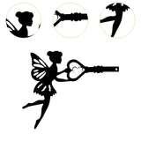 Maxbell Fairy Silhouette Ornament Wall Art Metal Silhouette for Fence Home Farmhouse