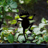 Maxbell Frog Ornament Artwork Garden Art Decoration for Courtyard Yard Art Terrarium