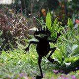 Maxbell Frog Ornament Artwork Garden Art Decoration for Courtyard Yard Art Terrarium