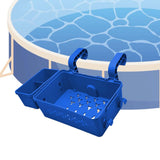 Maxbell Poolside Storage Basket above Ground Pool Basket for Pool Toys Drinks Towels Blue