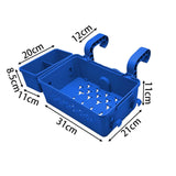 Maxbell Poolside Storage Basket above Ground Pool Basket for Pool Toys Drinks Towels Blue