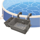 Maxbell Poolside Storage Basket above Ground Pool Basket for Pool Toys Drinks Towels Gray