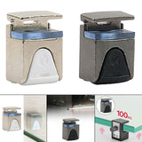 Maxbell Glass Clamp Cabinet Shelves Installation for Wardrobe Display Room Bookcases Silver